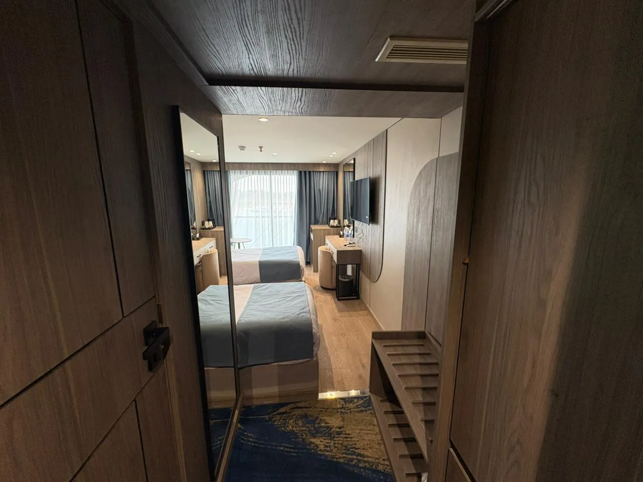 Cabin aboard the Royal Princess Amira Nile cruise